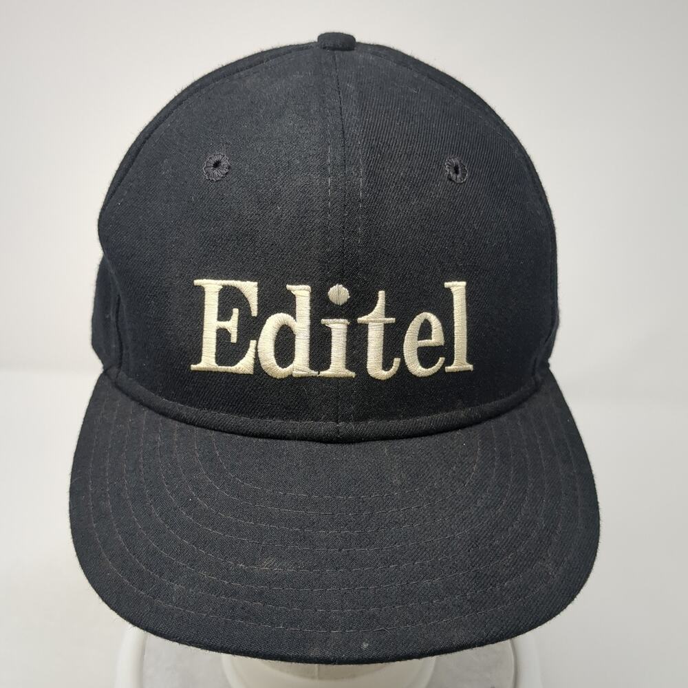 Editel Snapback Hat Solid Black Large Adjustable … - image 2